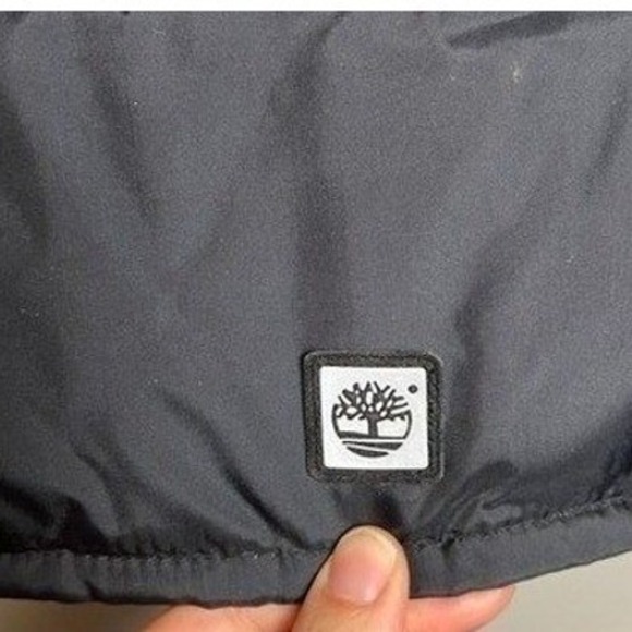 Timberland Vest Women's Large Black Quilted Puffer Full Zip Logo Outdoors Hunter - Picture 6 of 15